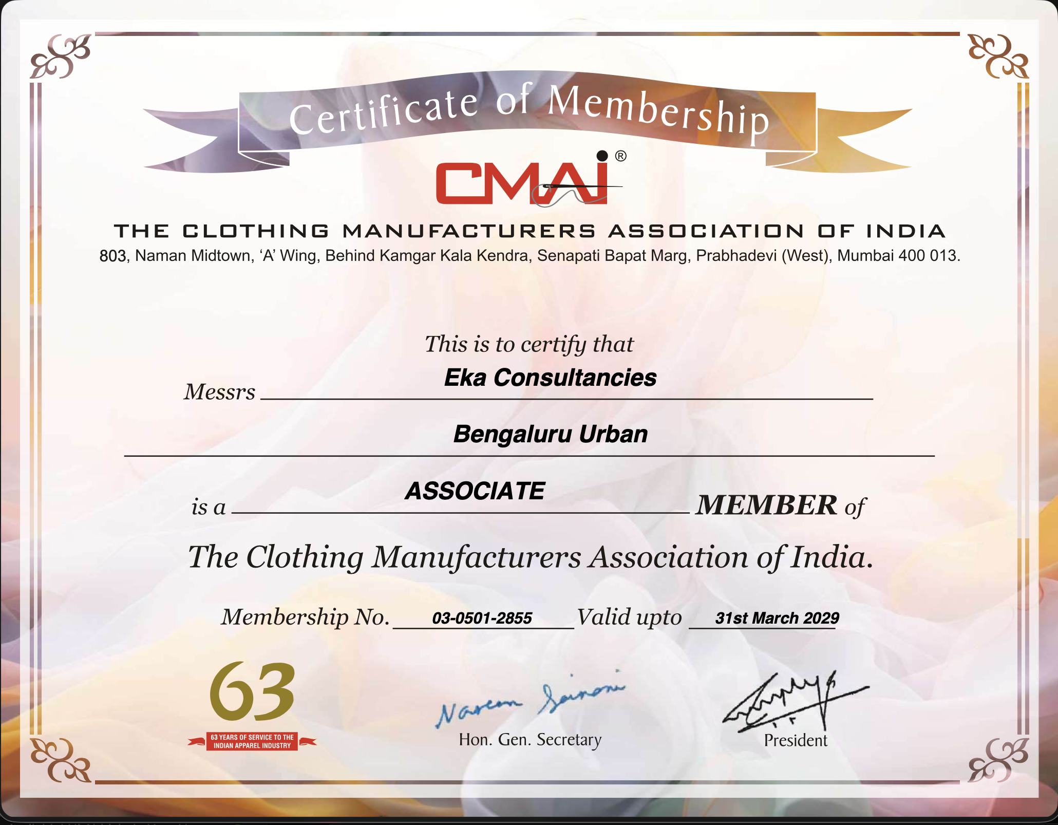 Certificate
